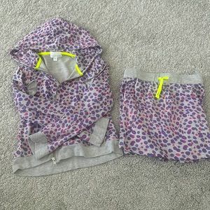 Rockets of Awesome zip up hoodie and skirt.